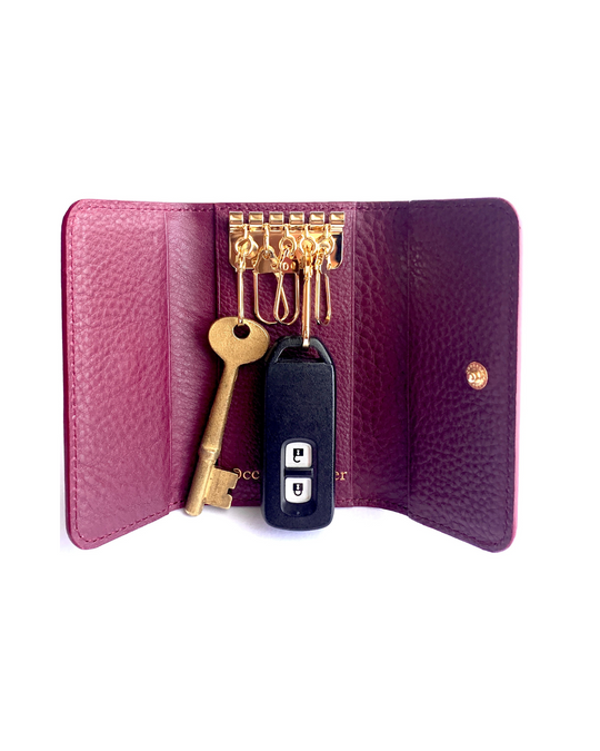 [Outlet] Key Case - Yellowtail - Burgundy