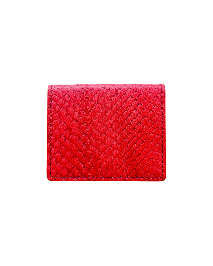 鮭のBOXコインケース｜Ocean Leather（オーシャンレザー）