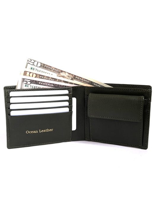 二つ折り財布【ブリ】 - Ocean Leather