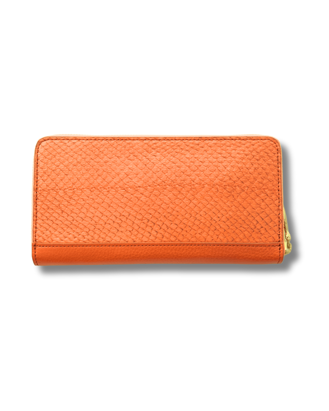 ラウンドファスナー長財布【サーモン】